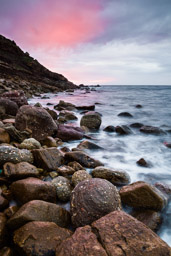 Waves on the beach of Porticciolo, Alghero, Sardinia, Italy.